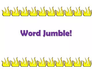 Word Jumble!