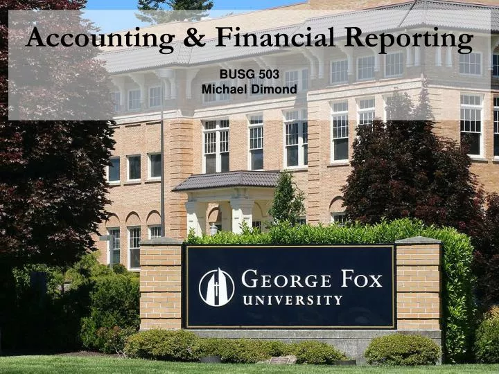 accounting financial reporting