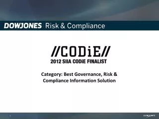 Category: Best Governance, Risk &amp; Compliance Information Solution