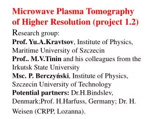 Microwave Phase Tomography