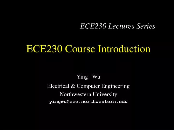 ece230 course introduction