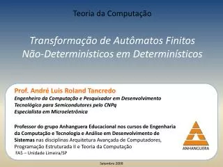 teoria da computa o transforma o de aut matos finitos n o determin sticos em determin sticos