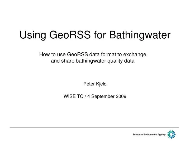 using georss for bathingwater