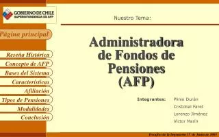 administradora de fondos de pensiones afp