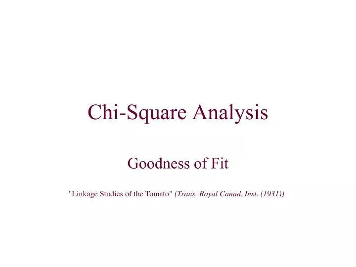 chi square analysis