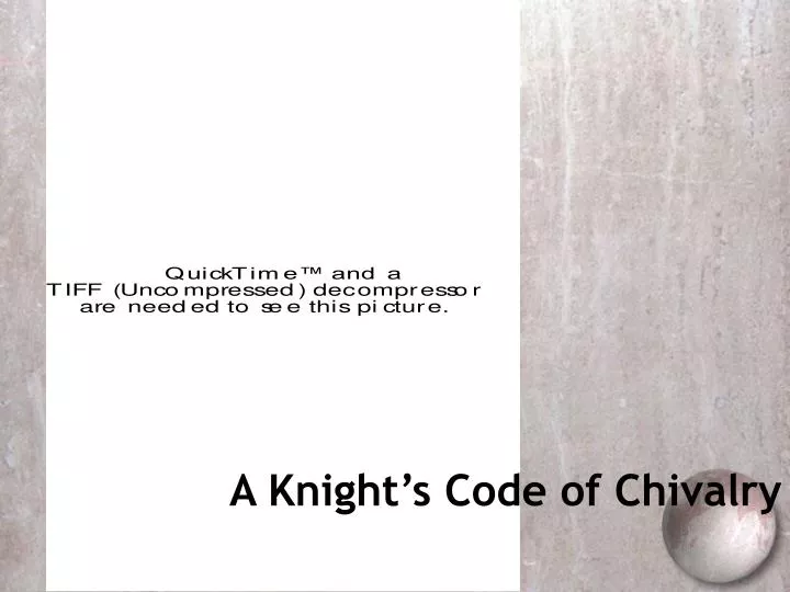 a knight s code of chivalry