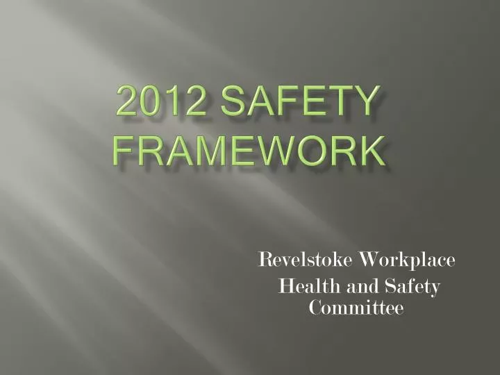 2012 safety framework