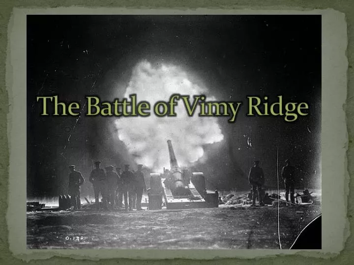 the battle of vimy ridge