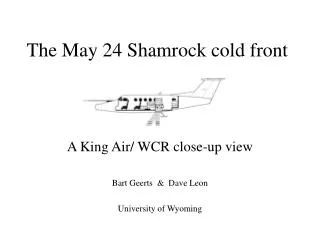 The May 24 Shamrock cold front