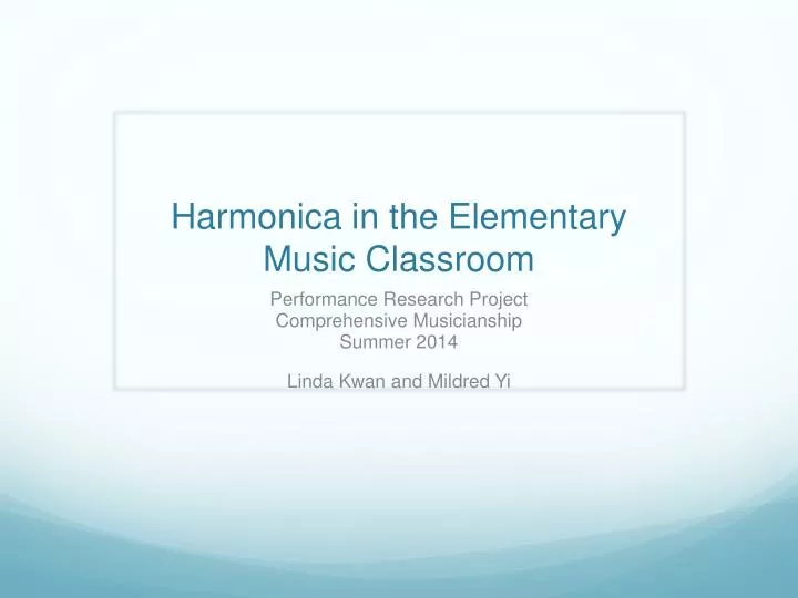 harmonica in the elementary music classroom
