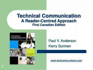 Technical Communication A Reader-Centred Approach First Canadian Edition