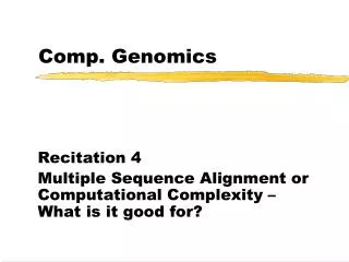 Comp. Genomics