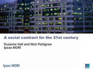 A social contract for the 21st century