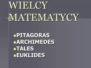wielcy matematycy