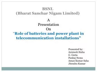 BSNL (Bharat Sanchar Nigam Limited)