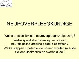 neuroverpleegkundige