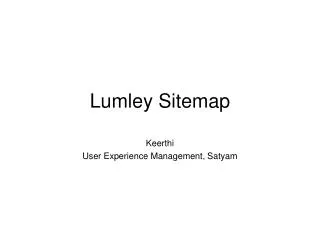 Lumley Sitemap