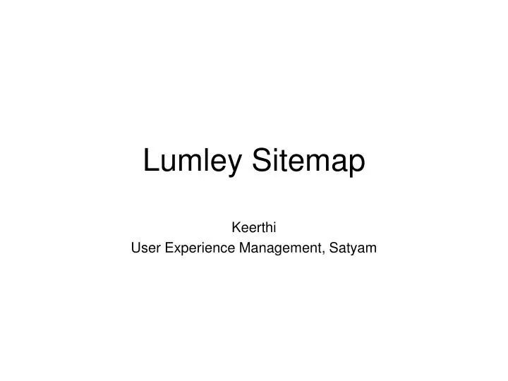 lumley sitemap