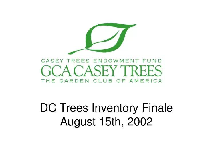 dc trees inventory finale august 15th 2002