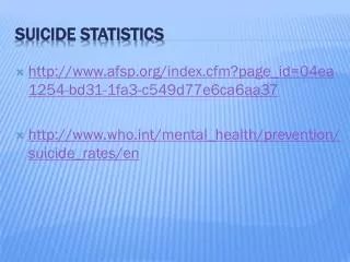 Suicide statistics
