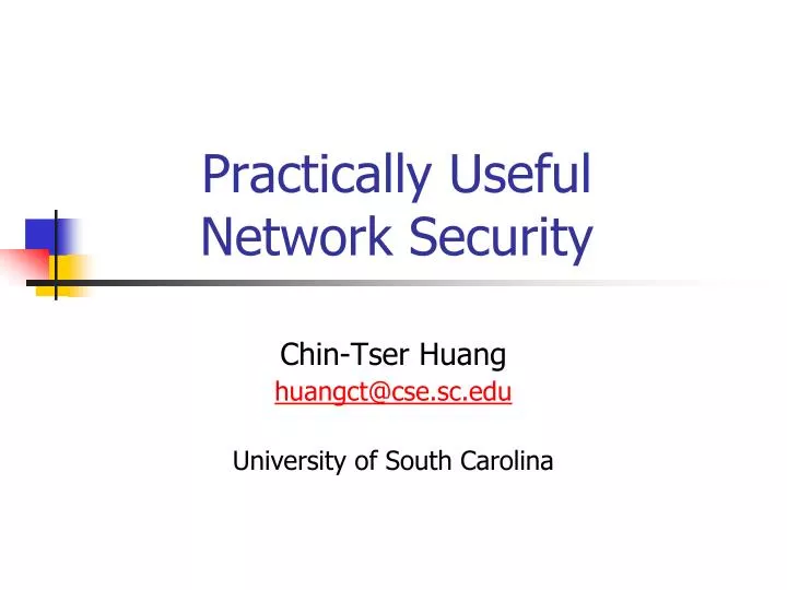 practically useful network security