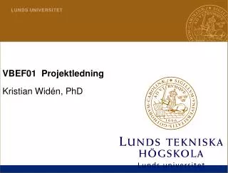 vbef01 projektledning