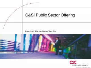 C&amp;SI Public Sector Offering