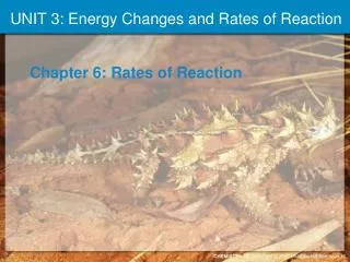 UNIT 3: Energy Changes and Rates of Reaction