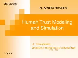 human trust modeling and simulation