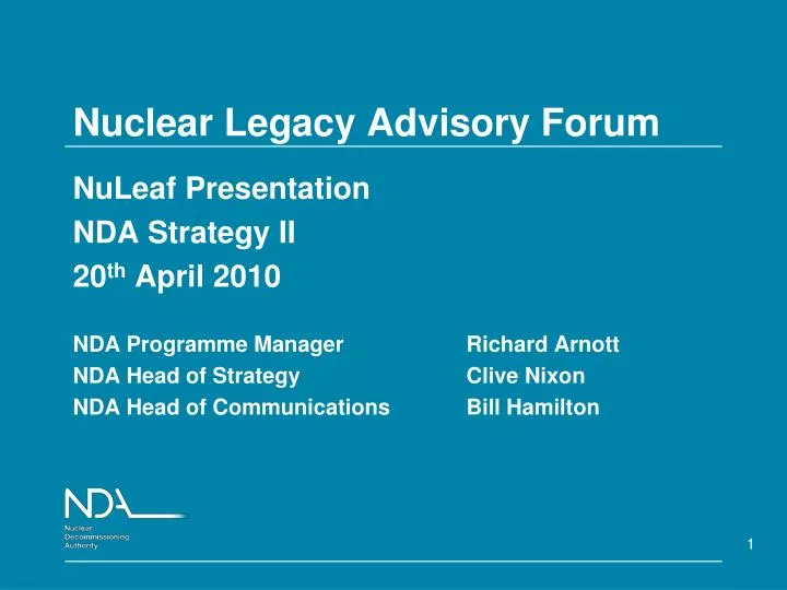 nuclear legacy advisory forum