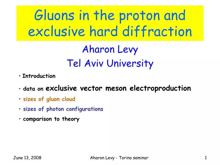 gluons in the proton and exclusive hard diffraction