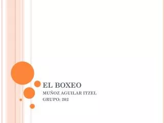el boxeo