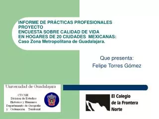 que presenta felipe torres g mez