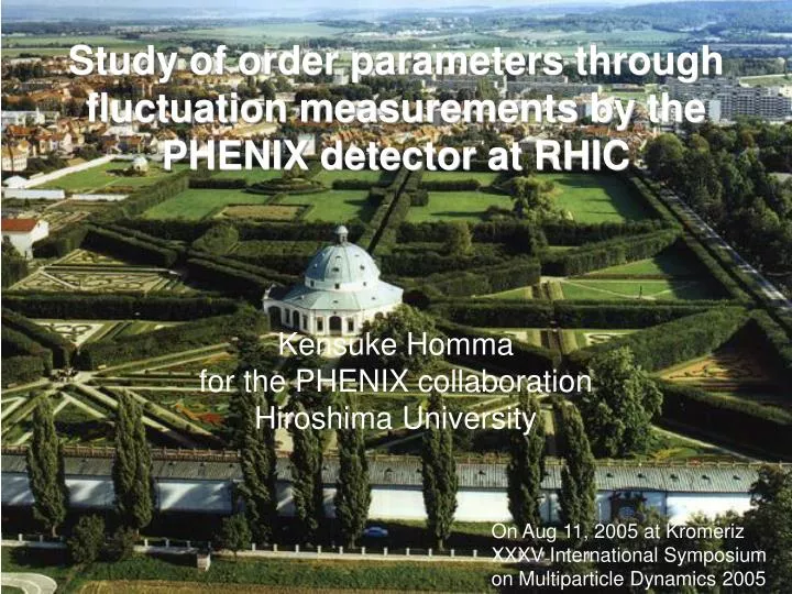 study of order parameters through fluctuation measurements by the phenix detector at rhic