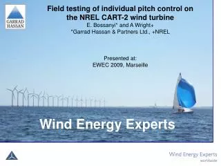 Field testing of individual pitch control on the NREL CART-2 wind turbine