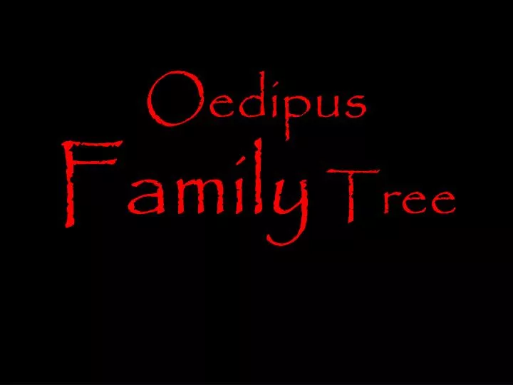 oedipus family tree