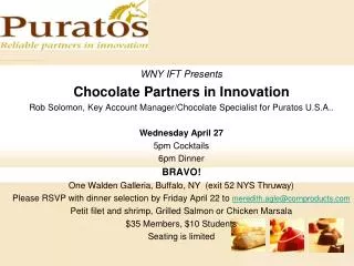 WNY IFT Presents Chocolate Partners in Innovation