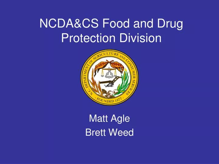 ncda cs food and drug protection division