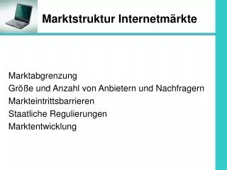 marktstruktur internetm rkte