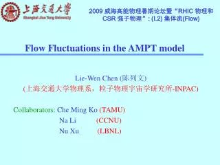Flow Fluctuations in the AMPT model