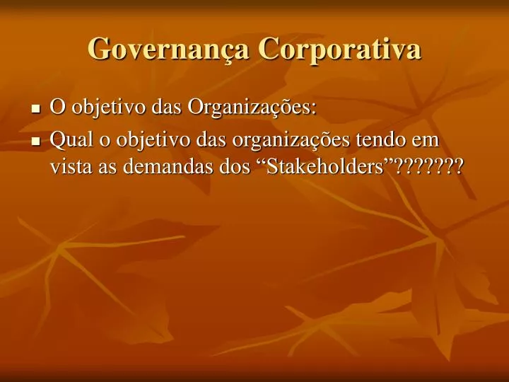 Ppt Governan A Corporativa Powerpoint Presentation Free Download Id