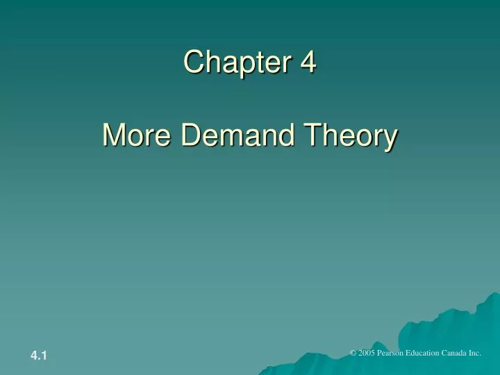 chapter 4 more demand theory