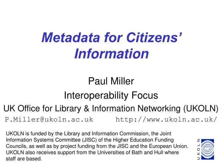 metadata for citizens information