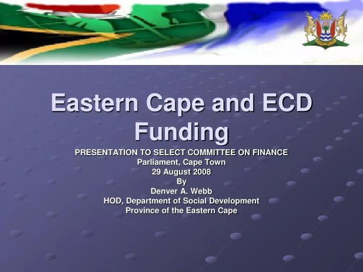 eastern cape and ecd funding