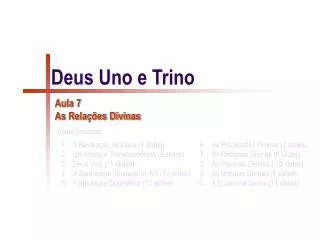 deus uno e trino