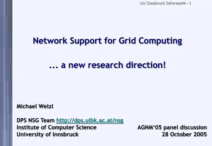 network support for grid computing a new research direction
