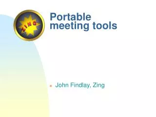 Portable meeting tools