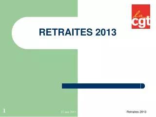 retraites 2013
