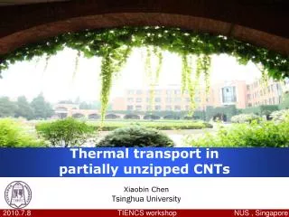 Thermal transport in partially unzipped CNTs