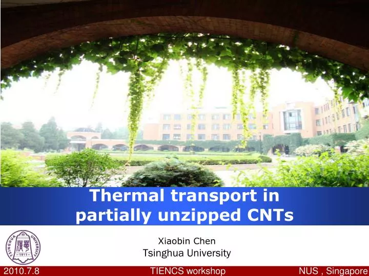 thermal transport in partially unzipped cnts